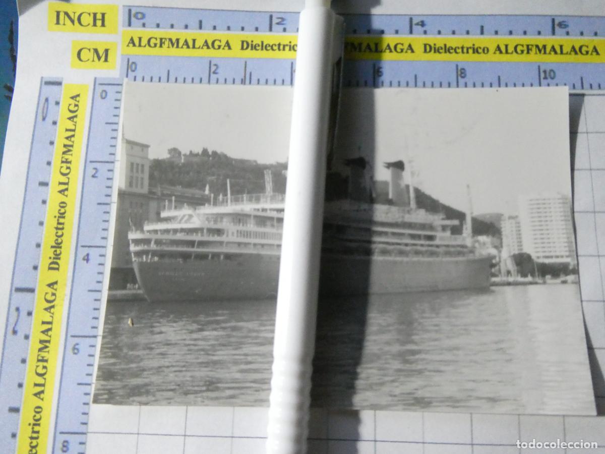 Postales: FOTO FOTOGRAF&Iacute;A DE BARCOS NAVIERAS. A&Ntilde;OS 50 60 BUQUE ACHILLE LAURO ITALIA PUERTO M&Aacute;LAGA 1641