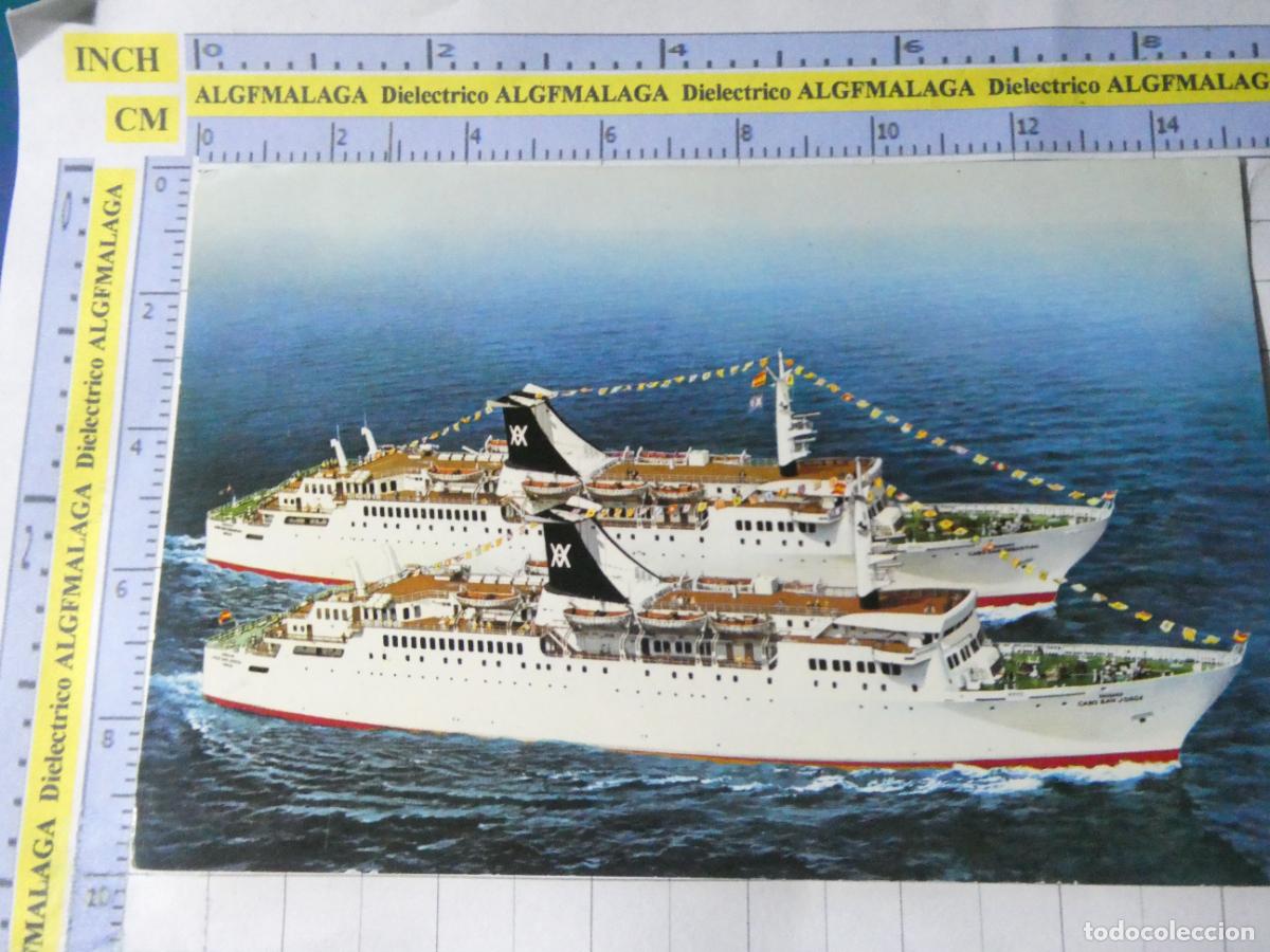 Postales: POSTAL DE BARCOS NAVIERAS. BARRA Y CIA S.A. SEVILLA. CANGURO CABO SAN SEBASTIAN CABO SAN JORGE. 1651