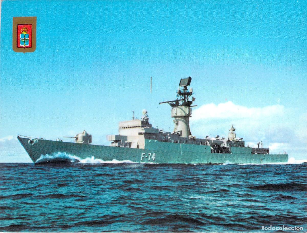 Postales: Postal Armada Espa&ntilde;ola Fragata Asturias F-74 Escudo de Oro