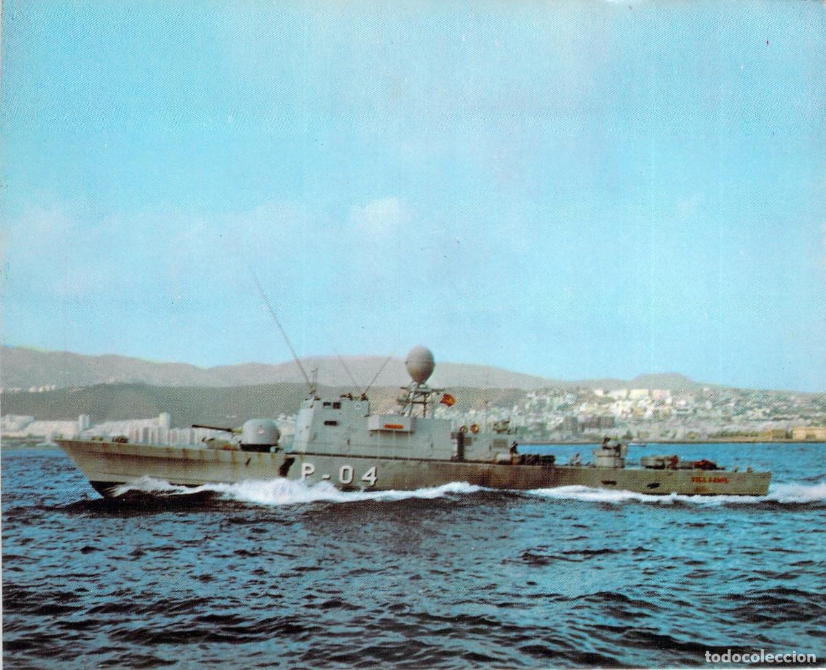 Postales: Postal Armada Espa&ntilde;ola Patrullero Ca&ntilde;onero Villaamil P-04