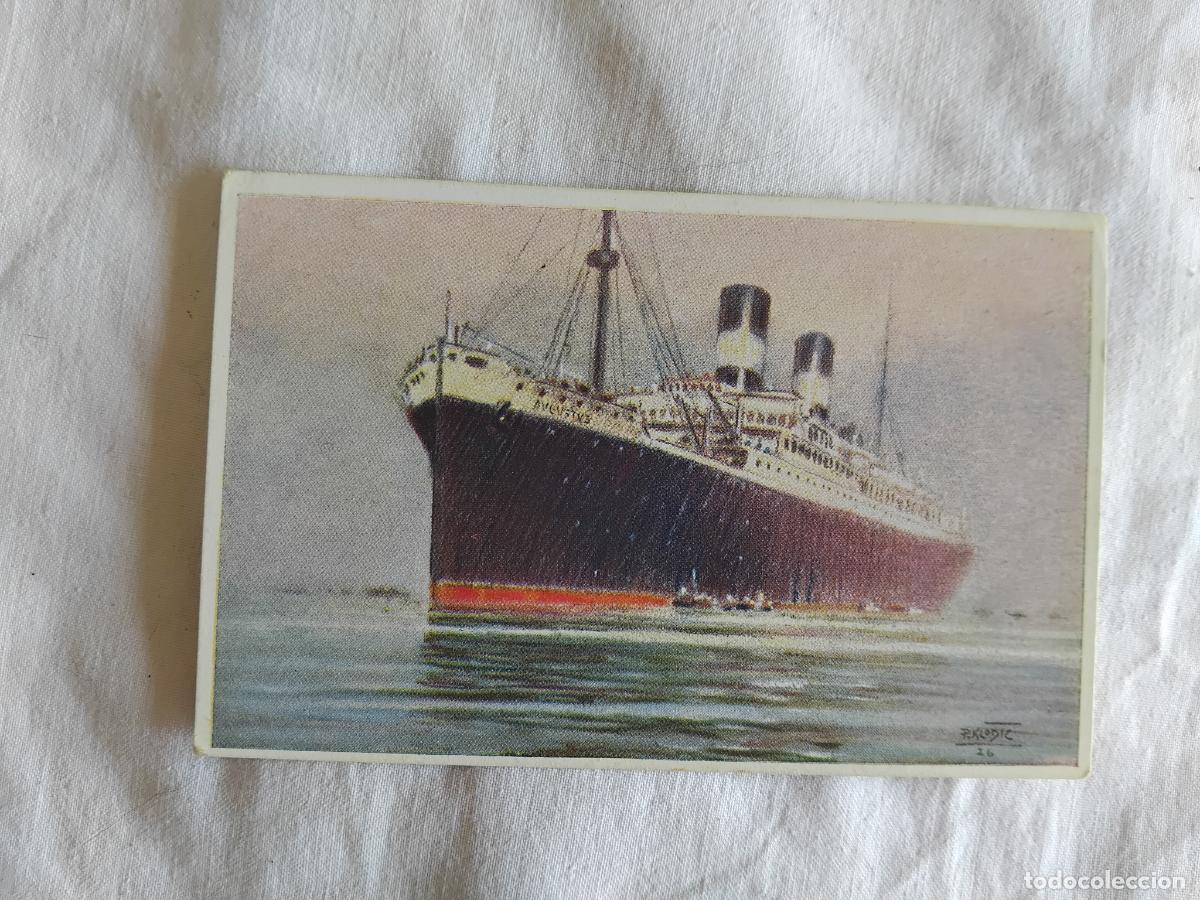 Postales: POSTAL NAVEGAZIONE GENERALE ITALIANA. AUGUSTUS LA PIU GRANDE MOTO-NAVE DEL MONDO.