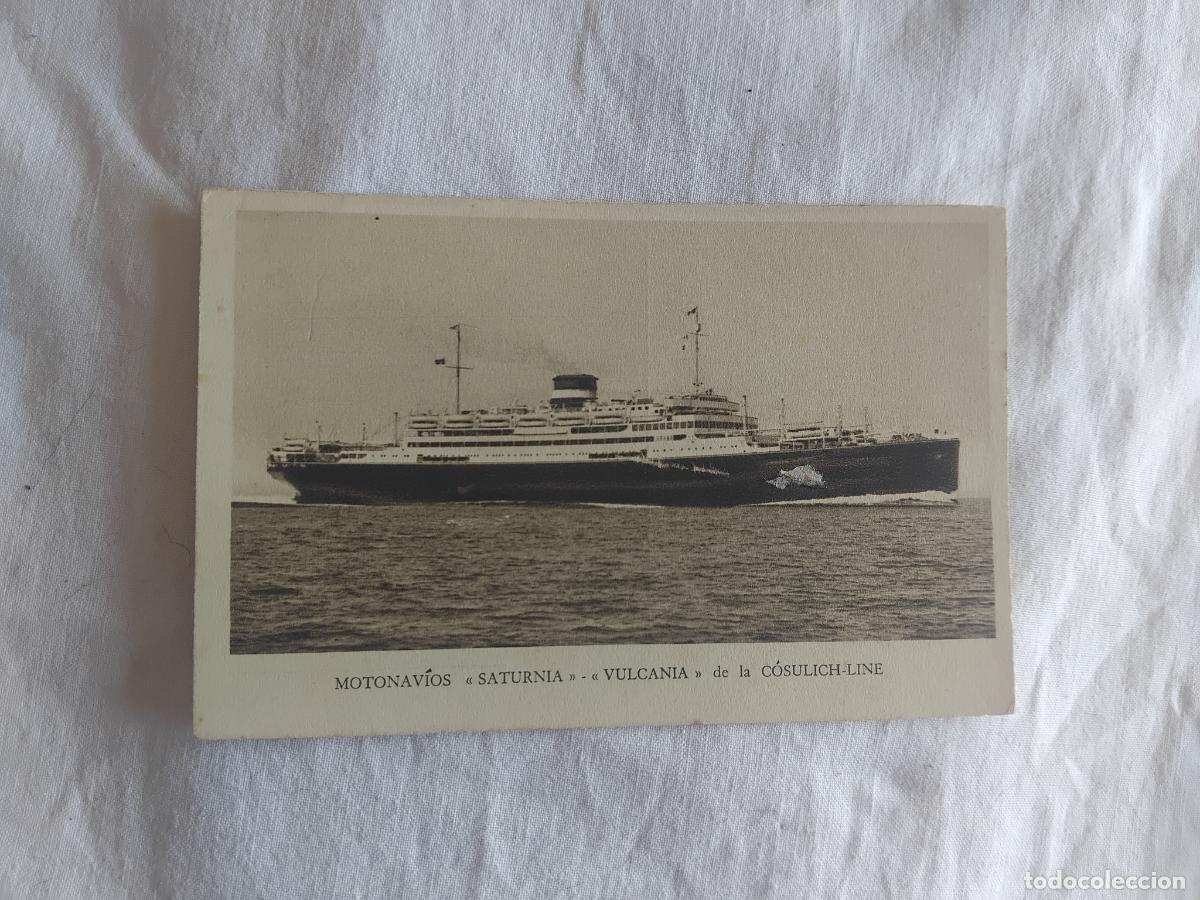 Postales: POSTAL MOTONAVIOS SATURNIA - VULCANIA DE LA CONSULICH-LINE.