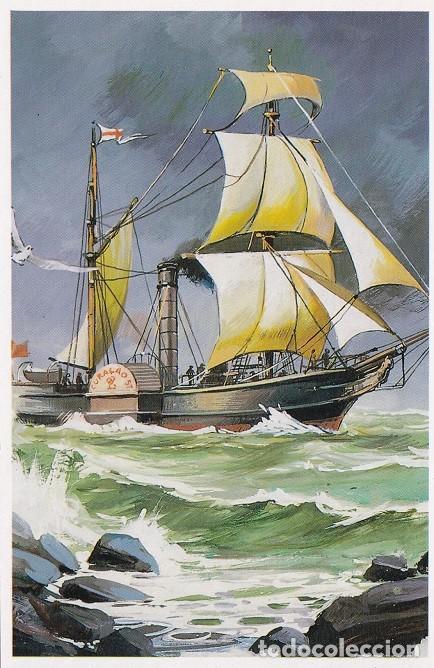 Postais: Antigua postal sin circular - Grandes veleros