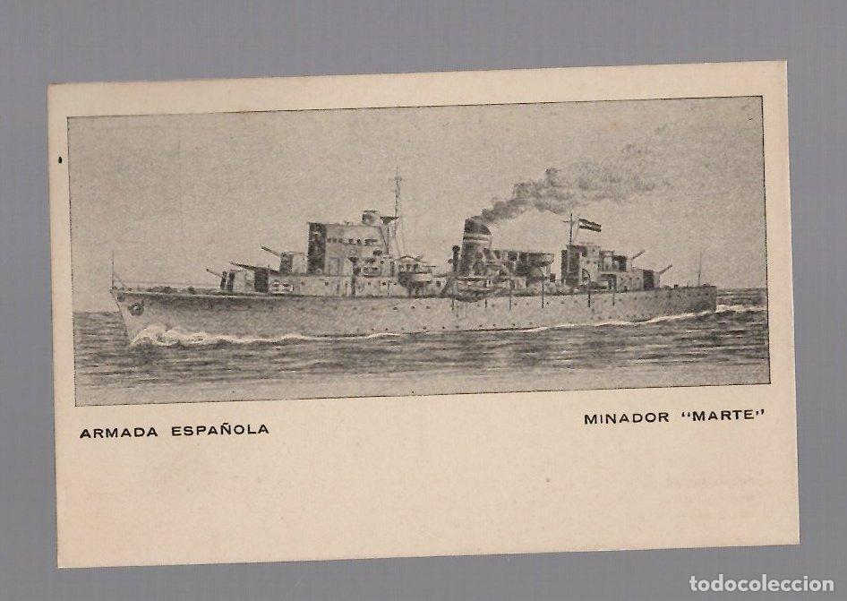 Postales: TARJETA POSTAL ARMADA ESPA&Ntilde;OLA MINADOR MARTE. PROPAGANDA MARITIMA SERIE A N&ordm; 21