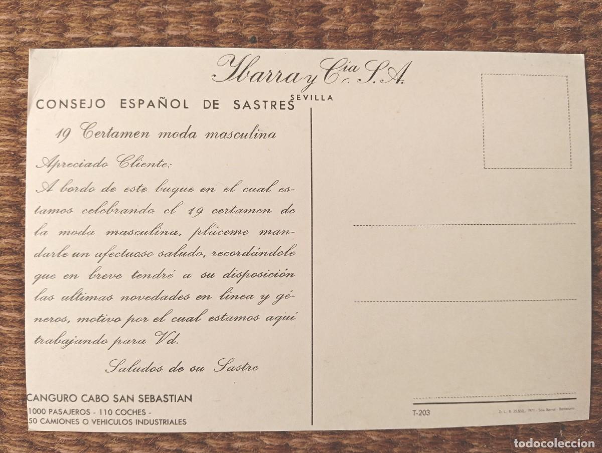 Postales: BARCO - BUQUE CABO SAN SEBASTIAN - IBARRA Y COMPA&Ntilde;IA - Foto 2