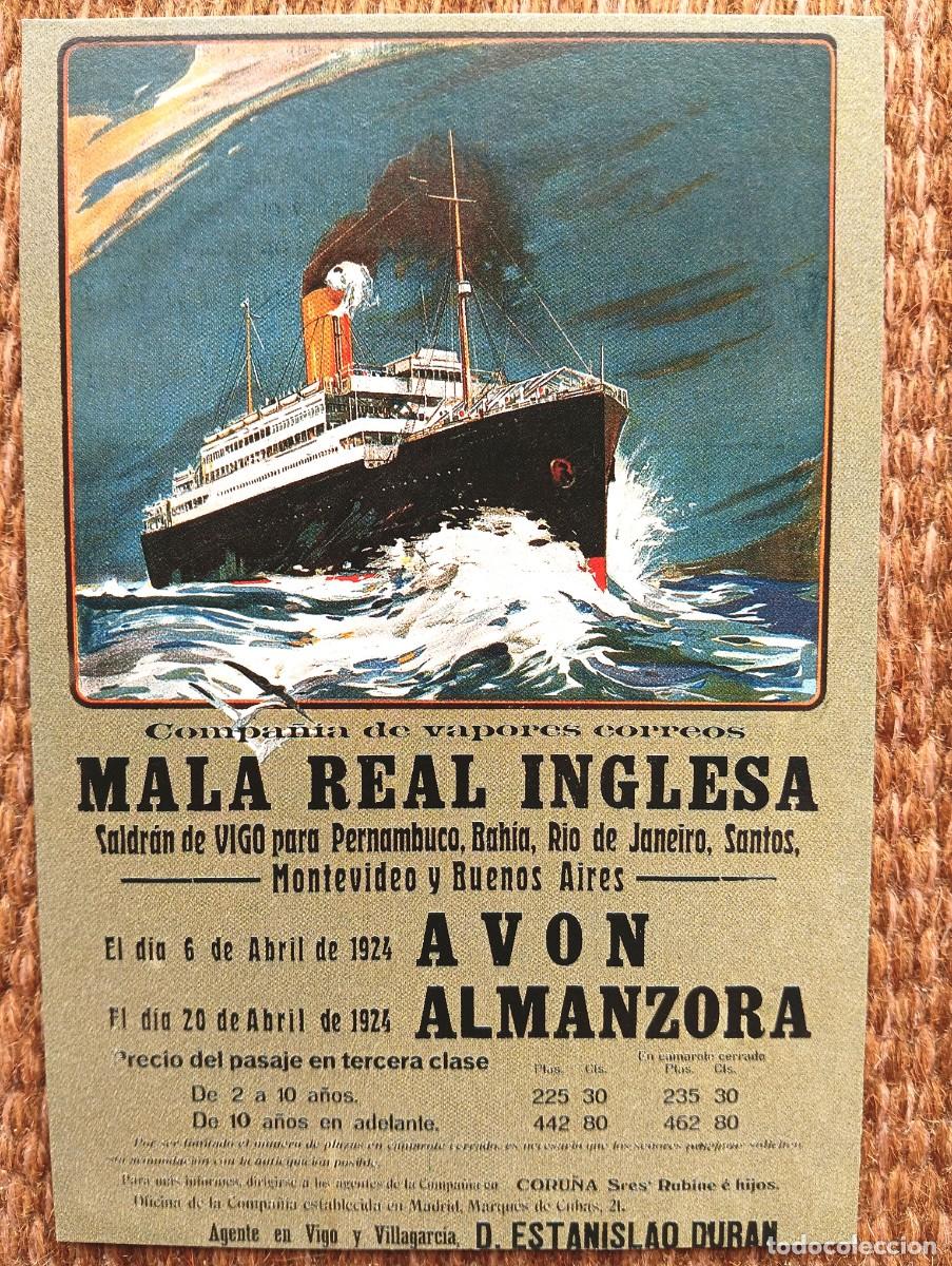 Postales: BARCO - BUQUE - COMPA&Ntilde;IA DE VAPORES CORREOS MALA REAL INGLESA