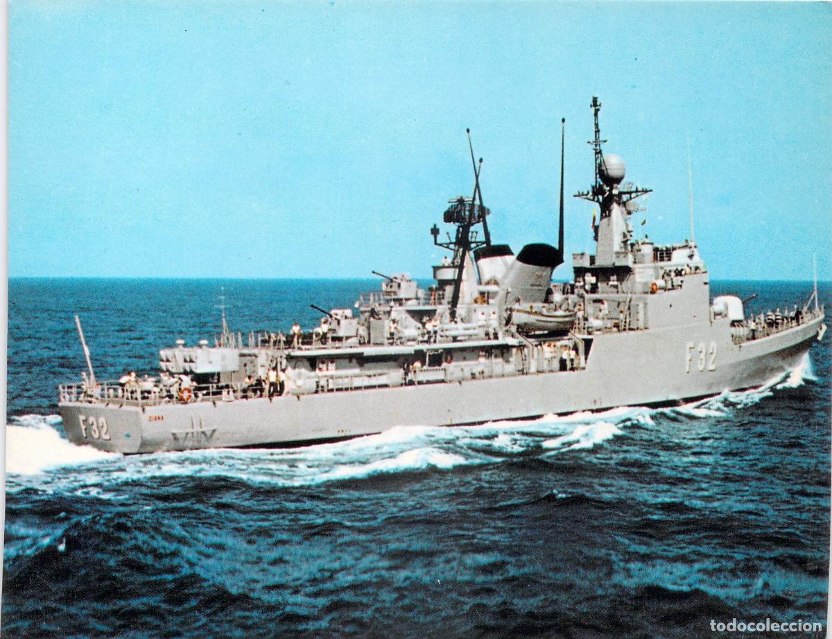Postales: Postal de la Corbeta Diana F32 de la Armada Espa&ntilde;ola
