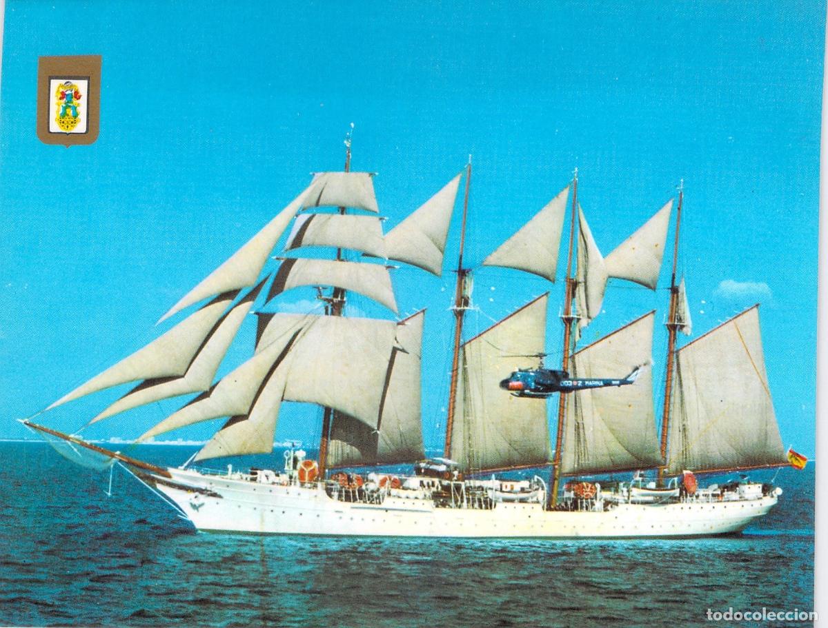 Postales: Postal del Buque Escuela Juan Sebastian de Elcano de la Armada Espa&ntilde;ola
