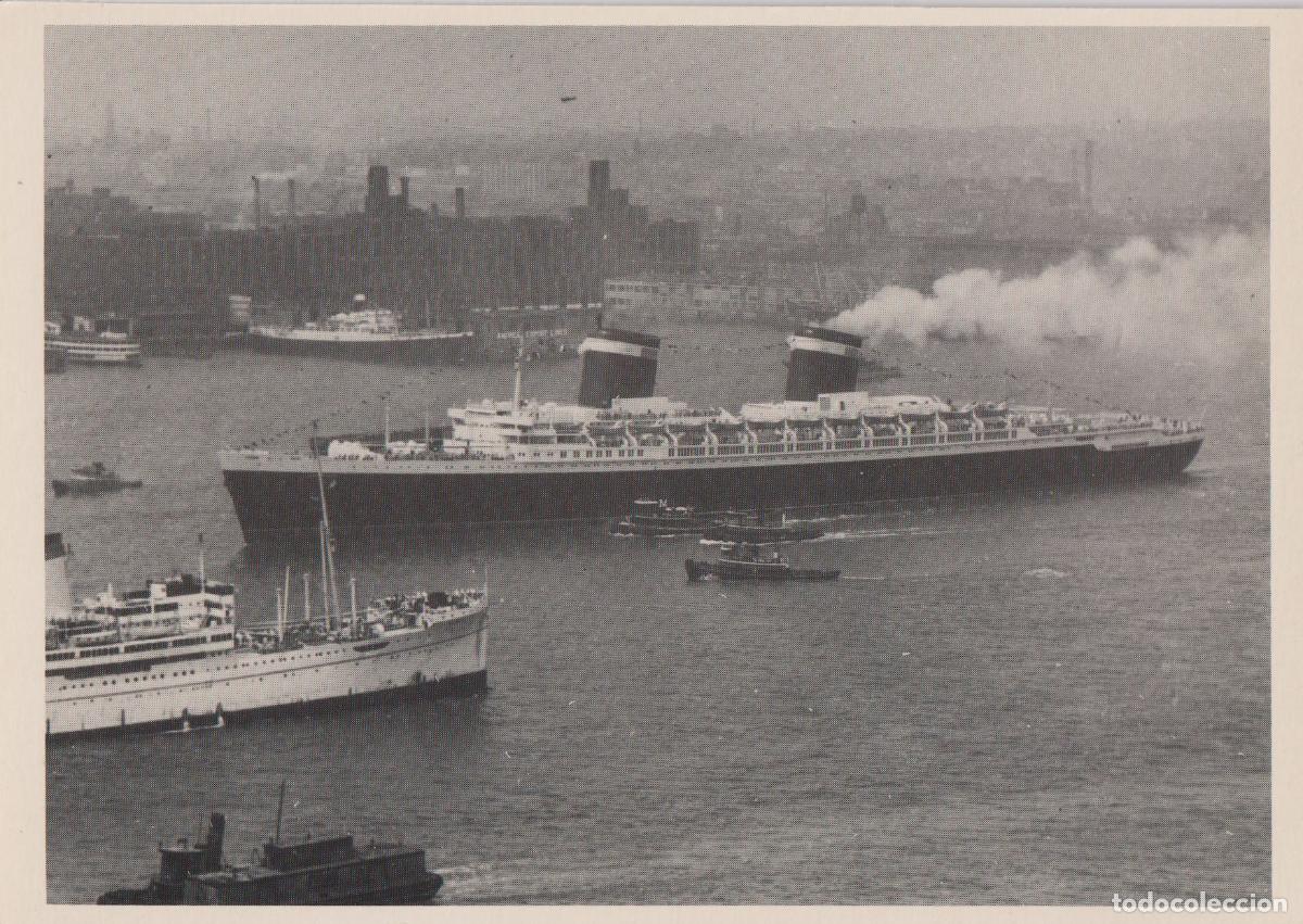 Postales: TRANSATL&Aacute;NTICO SS UNITED STATES &ndash; RIO HUDSON &ndash; CONSTRUIDO EN 1952 &ndash; MILLER &ndash; S/C