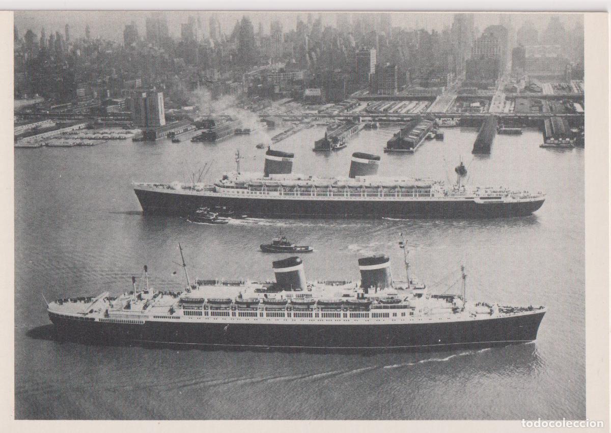 Postales: DOS TRASATLANTICOS - SS AMERICA (1940) Y SS United States (1952) - MILLER - S/C