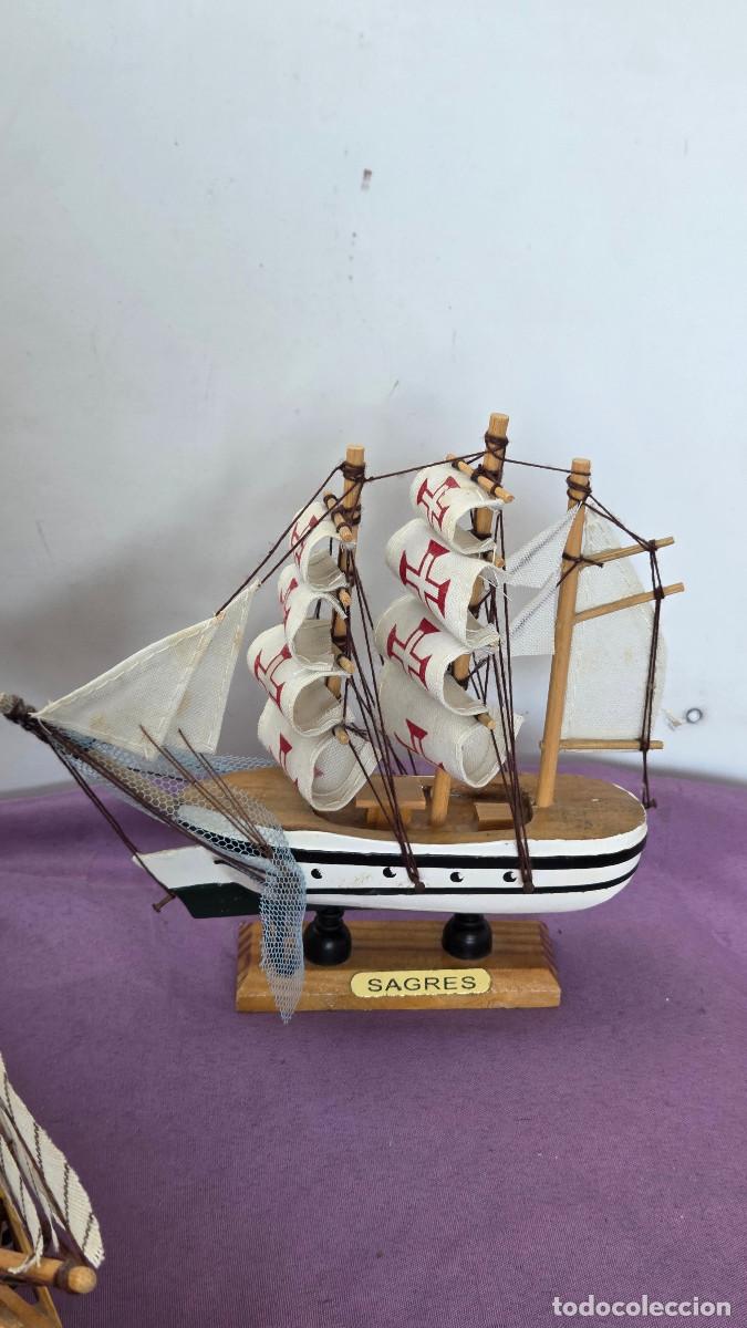 Postales: maqueta de barco de madera