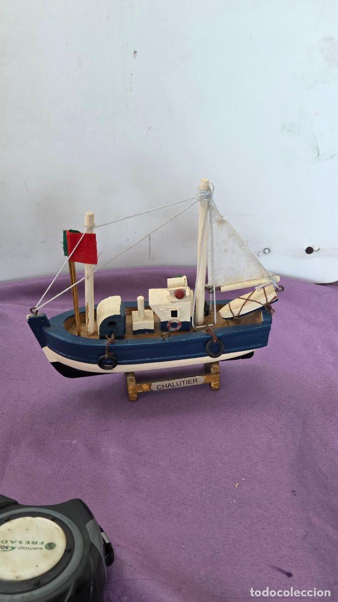Postales: maqueta de barco de madera de pesca - Foto 2