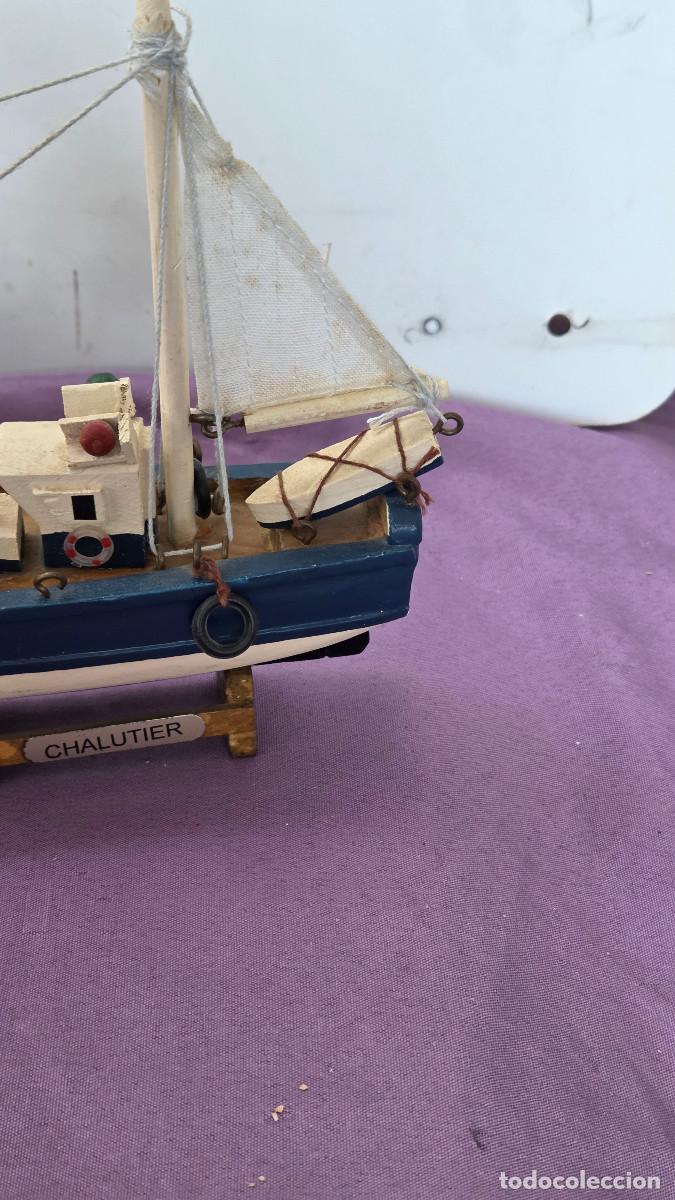Postales: maqueta de barco de madera de pesca - Foto 3