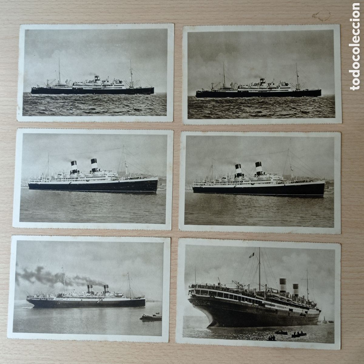 Postales: 4 MODELOS DISTINTOS DE BUQUES. NAVIGAZIONE GENERALE ITALIANA