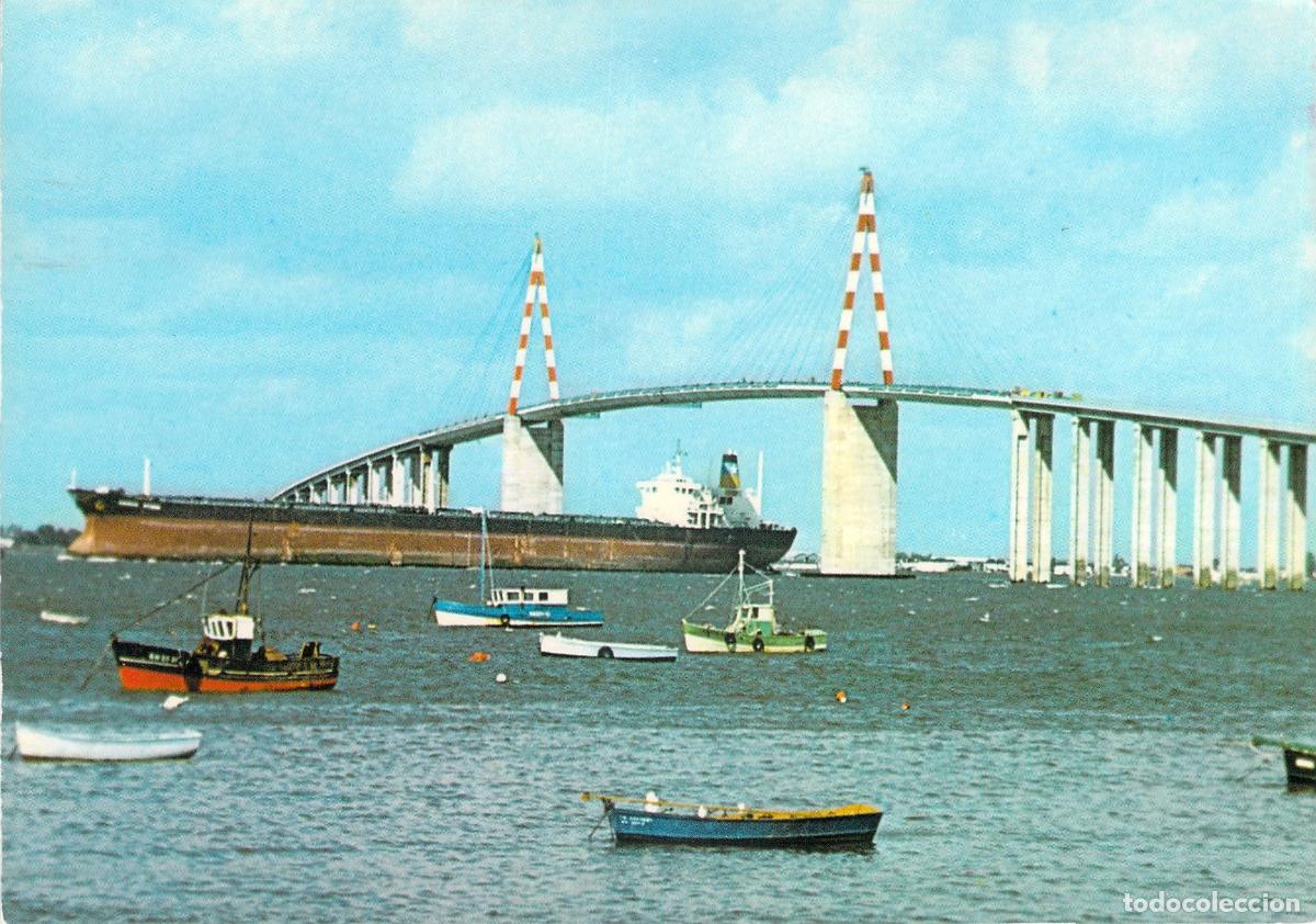 Postales: Postal del Puente de Saint-Nazaire sobre el Estuario del Loira