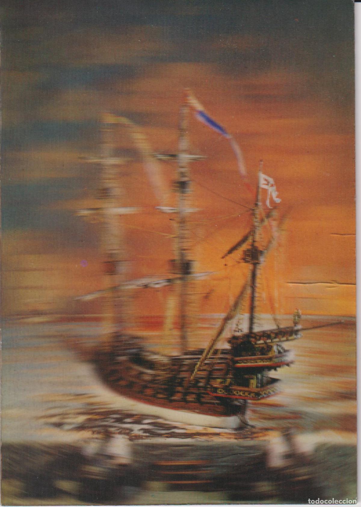 Postales: POSTAL ESTEREOSC&Oacute;PICA- VELERO - ESCUDO DE ORO N&ordm; R58 - ESCRITA