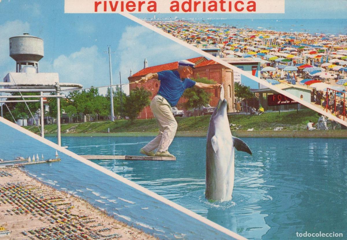 Postales: Italy Cesenatico Riviera Adriatica Dolphin Show Beach Aerial View *YAN507