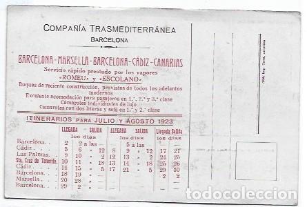 Postales: (PS-80632)POSTAL COMPA&Ntilde;IA TRANSMEDITERRANEA(BARCELONA)-EDIFICIO SOCIAL - Foto 2