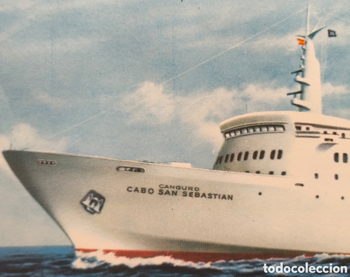 Postales: BARCO CANGURO CABO SAN SEBASTI&Aacute;N I BARRA Y CIA POSTAL A COLOR C. 1965
