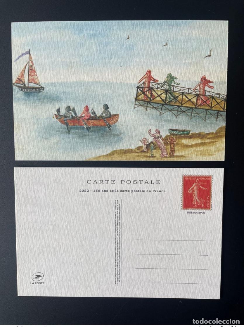 Postales: Tarjeta postal de 150 a&ntilde;os Francia 2022 todo Par&iacute;s Philex Sower Cameo Roty Boat