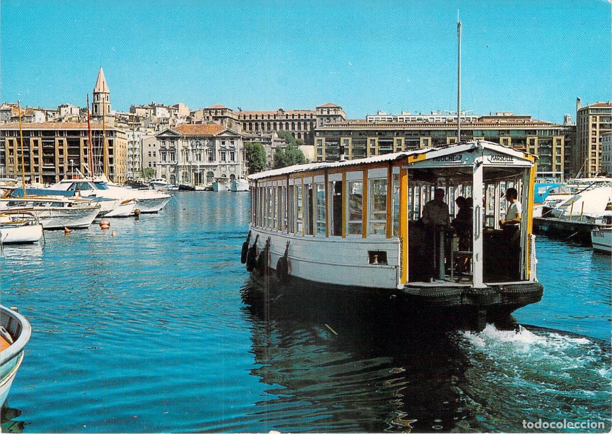 Postales: Postal de Marsella con el Ferry Boat en el Puerto