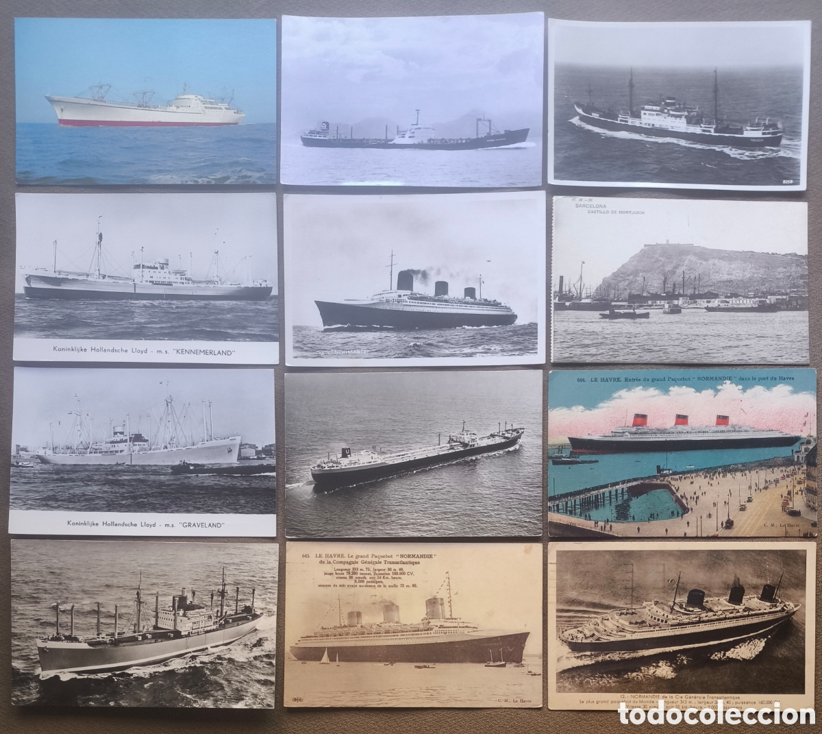 Postales: BARCO TRASATL&Aacute;NTICO PAQUEBOTE POSTAL FOTOGRAF&Iacute;A SHIP POSTCARD LOTE 12