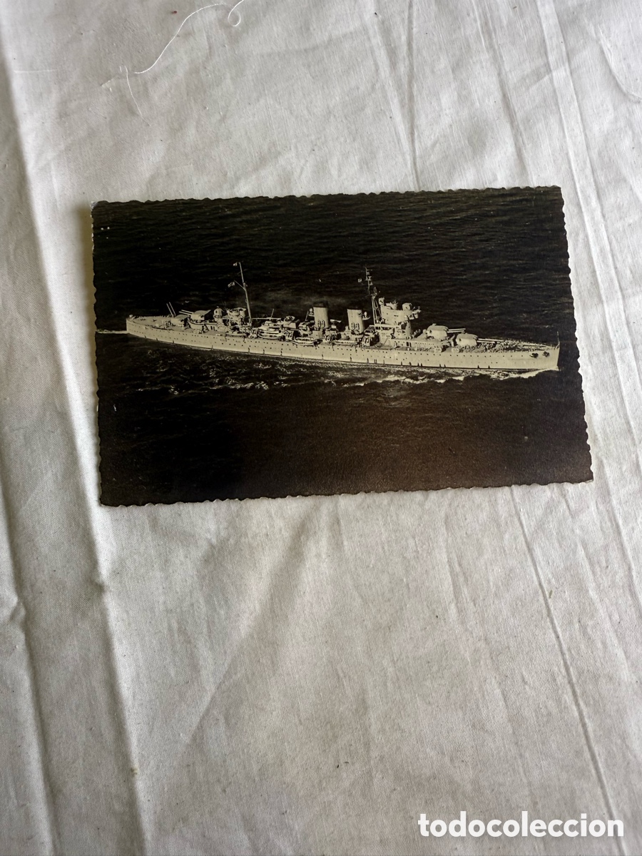 Postales: Postal fotogr&aacute;fica antigua buque de guerra militar &ndash; a&ntilde;os 40&ndash;50 &ndash; Marina
