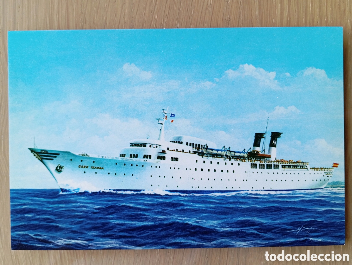 Postales: POSTAL YBARRA Y C&Iacute;A SEVILLA NAVIERA BARCO FERRY CANGURO CABO IZARRA SEIX BARRAL 1967