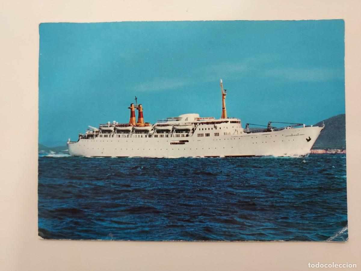 Postales: POSTAL BARCO M/N LAS PALMAS DE GRAN CANARIA. 1967. ESCRITA. Motonave Serie X Transmediterranea