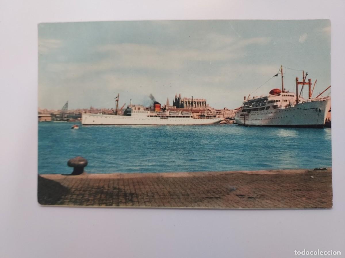 Postales: POSTAL BARCO MOTONAVES MALLORCA Y CIUDAD DE BURGOS. ESCRITA. A&ntilde;os 1950. Palma de Mallorca
