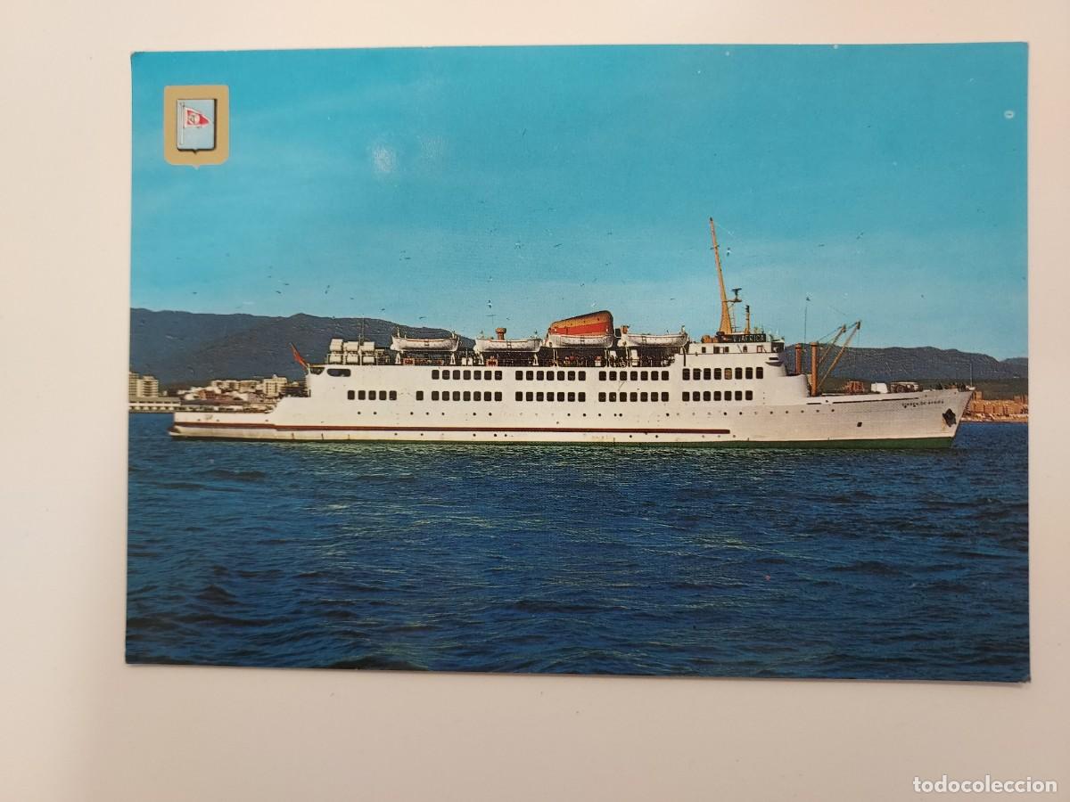 Postales: POSTAL BARCO COMPA&Ntilde;IA TRANSMEDITERRANEA BUQUES CAR-FERRY VICTORIA VIRGEN DE AFRICA 1971 SIN CIRCULAR