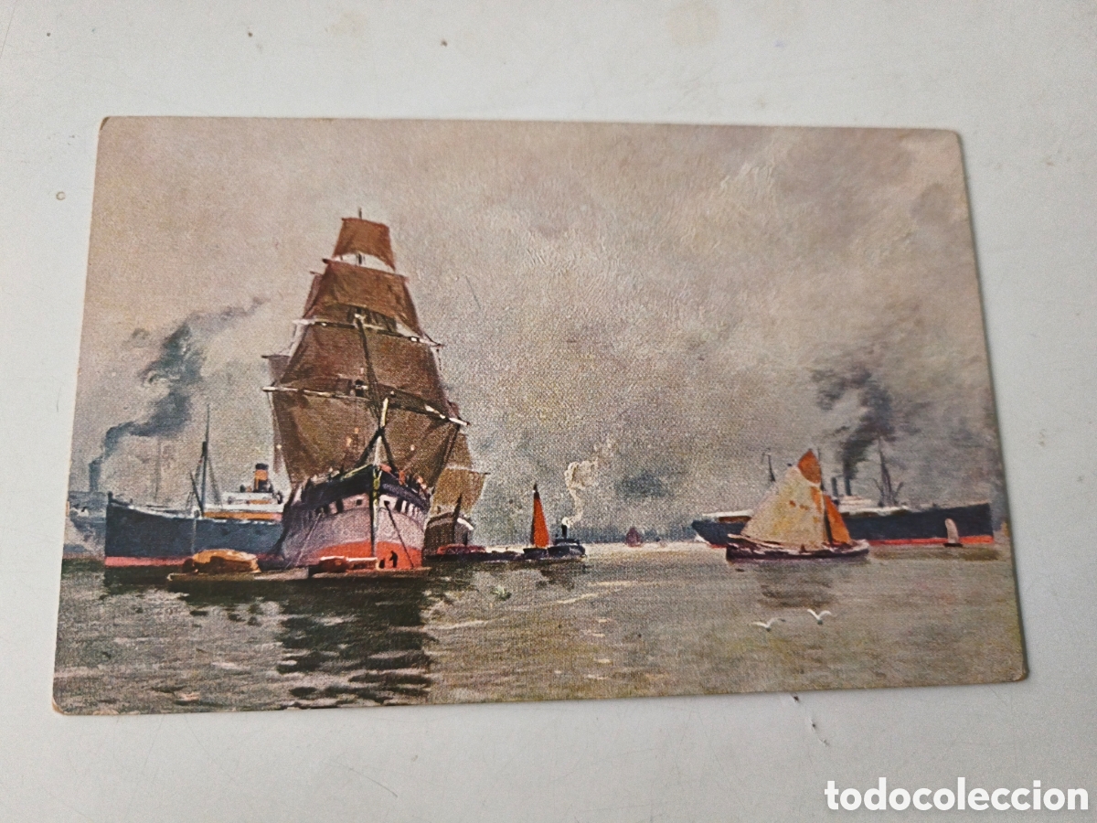 Cartoline: Postal Barcos de vela y vapor