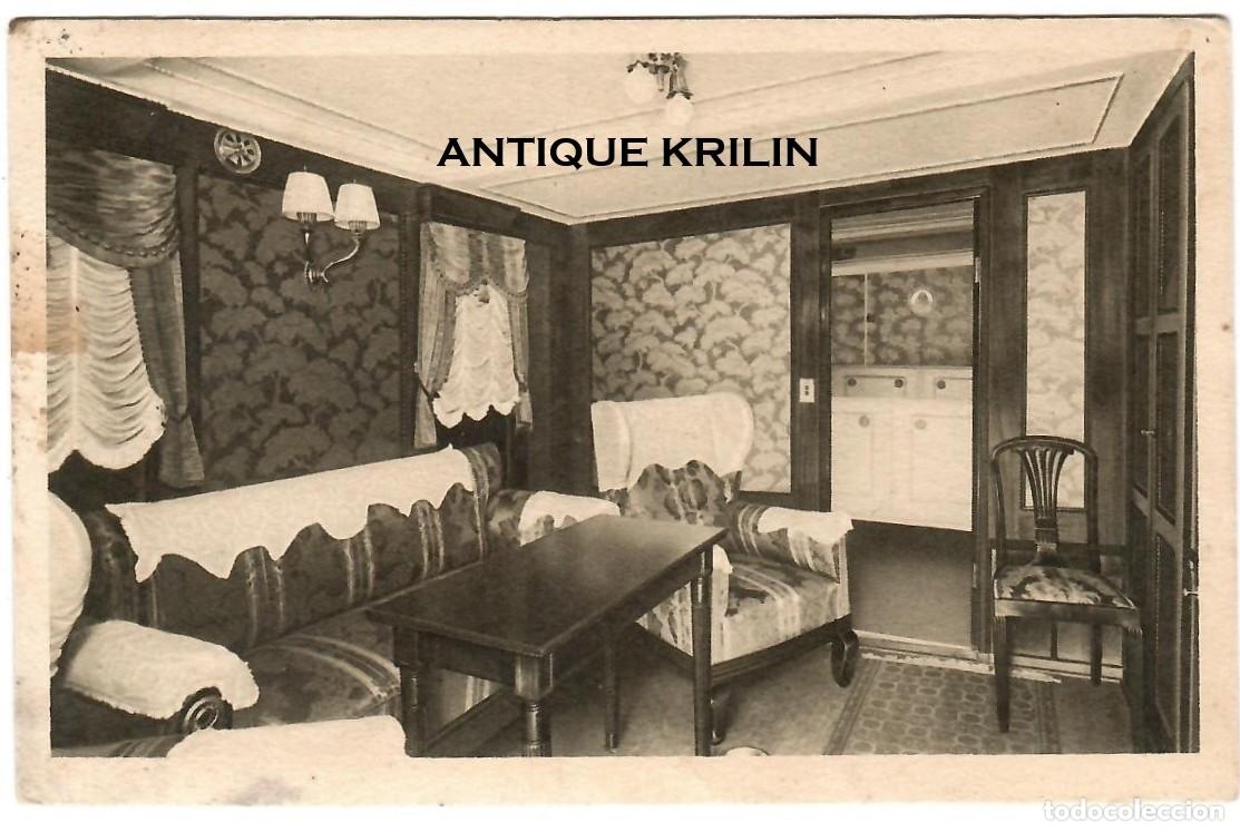 Postales: COMPA&Ntilde;IA TRASMEDITERRANEA / M/N INFANTA BEATRIZ , SUITE , SALON / SIN FRANQUEAR