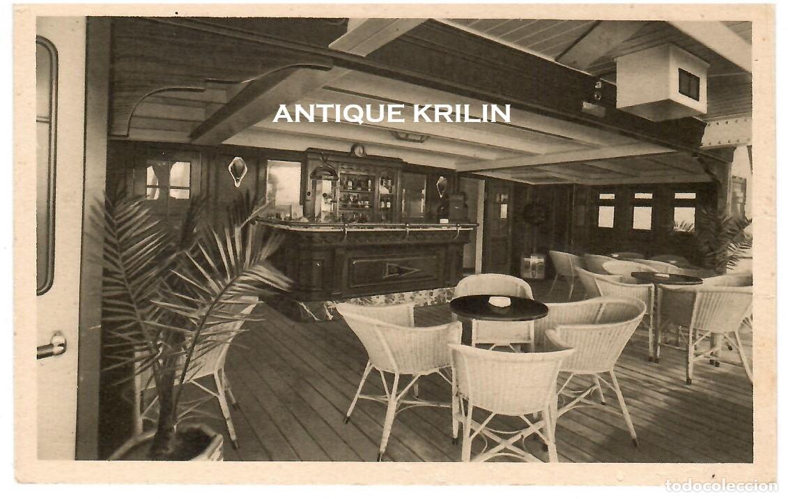 Postales: COMPA&Ntilde;IA TRASMEDITERRANEA / M/N INFANTA BEATRIZ , BAR / SIN FRANQUEAR