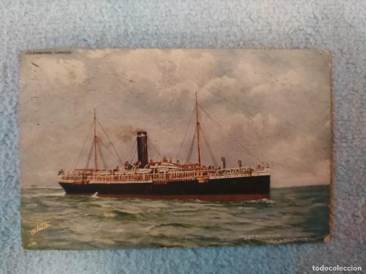 Postais: Tarjeta postal antiguo trasatl&aacute;ntico SS Orontes