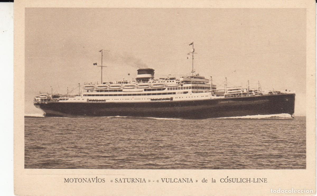 Postkarten: POSTAL MOTONAVIOS - SATURNIA - VULCANIA - EXP. INTERNACIONAL BARCELONA 1929