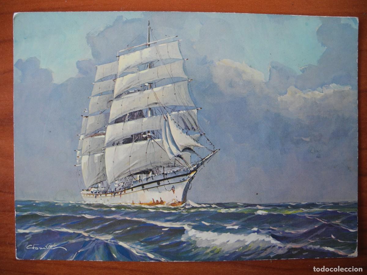 Postkarten: Pintura de un Barco. Ed. Stehli n. 2297. Nueva