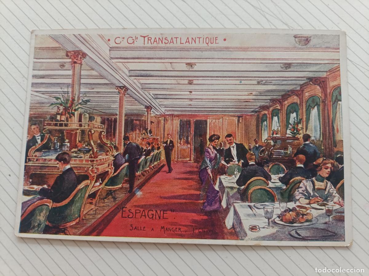 Postales: Compagnie Trasatlantique. Postal antigua