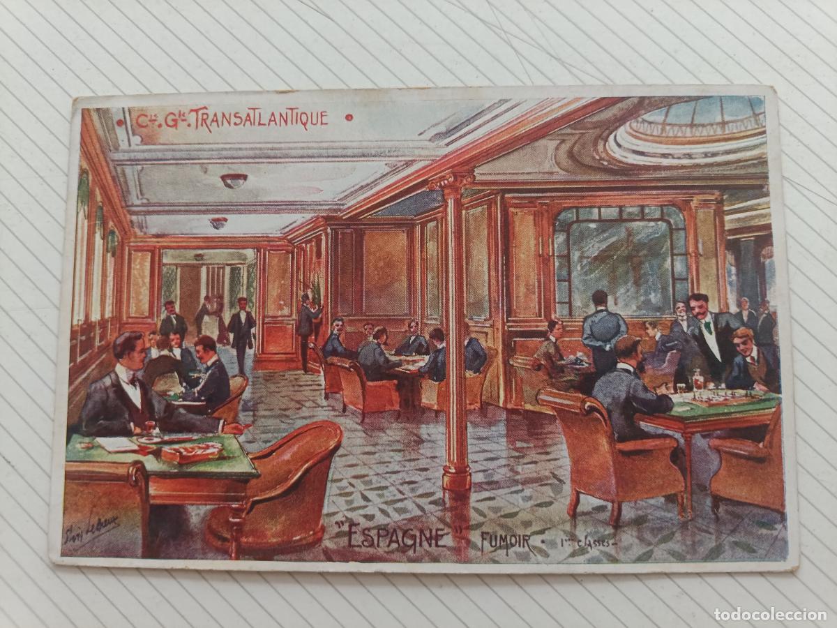 Postales: Compagnie Trasatlantique. Postal antigua