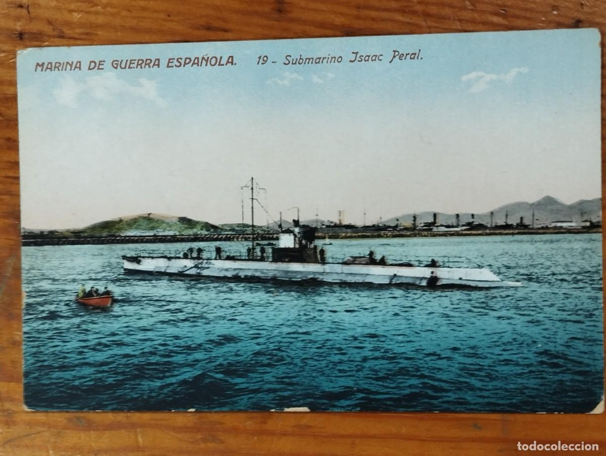 Postales: Tarjeta Postal Antigua - Marina de Guerra Espa&ntilde;ola: Submarino Isaac Peral (N&ordm; 19)
