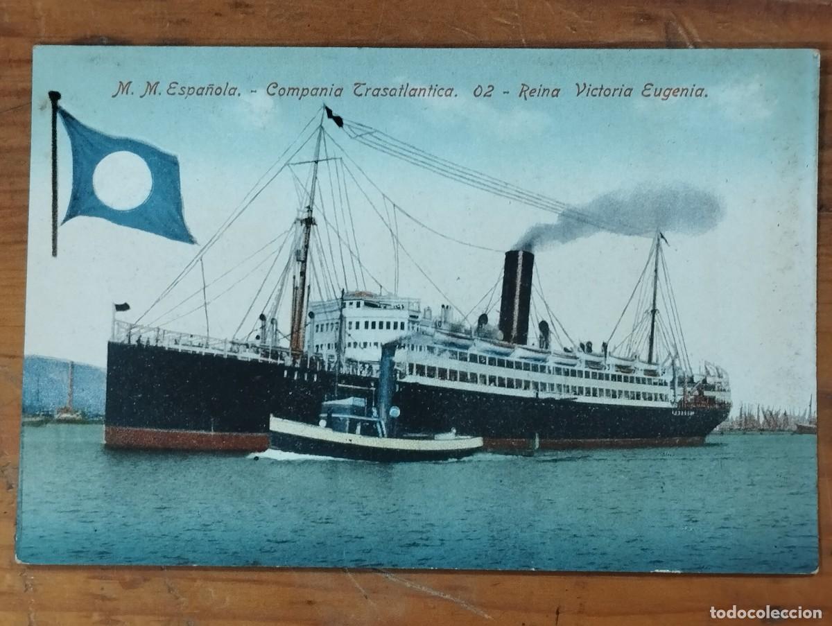 Postales: Postal Antigua - Marina Mercante: Trasatl&aacute;ntico Reina Victoria Eugenia (C&iacute;a Trasatl&aacute;ntica) (N&ordm; 02)