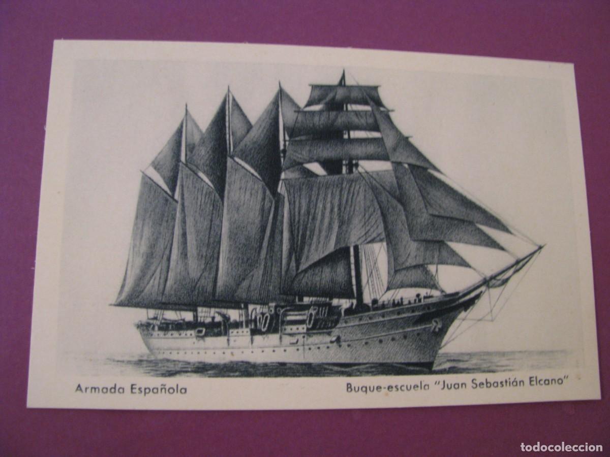 Postales: POSTAL DE LA SERIE ARMADA ESPA&Ntilde;OLA. HAUSER Y MENET. BUQUE ESCUELA JUAN SEBASTIAN ELCANO
