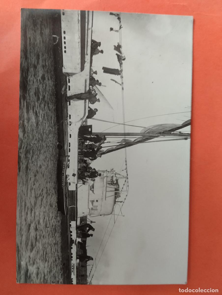 Postales: POSTAL FOTOGRAFICA SUBMARINO ALEMAN EN CADIZ A&Ntilde;O 1917, REPARANDO AVERIA...FOTO NEUER