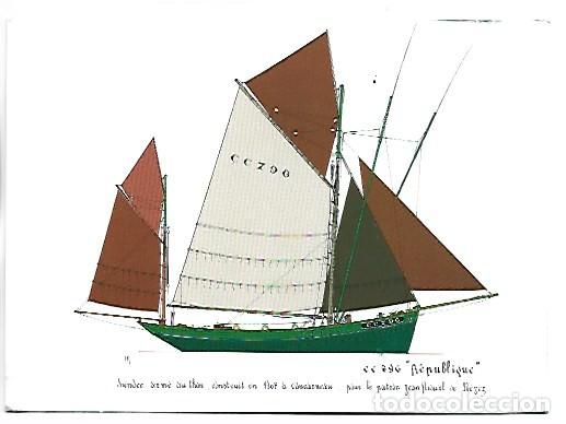 Postales: &rdquo; REPUBLIQUE &rdquo;, DUNDEE ARME AU THON, CONSTRUIT EN 1907 A CONCARNEAU