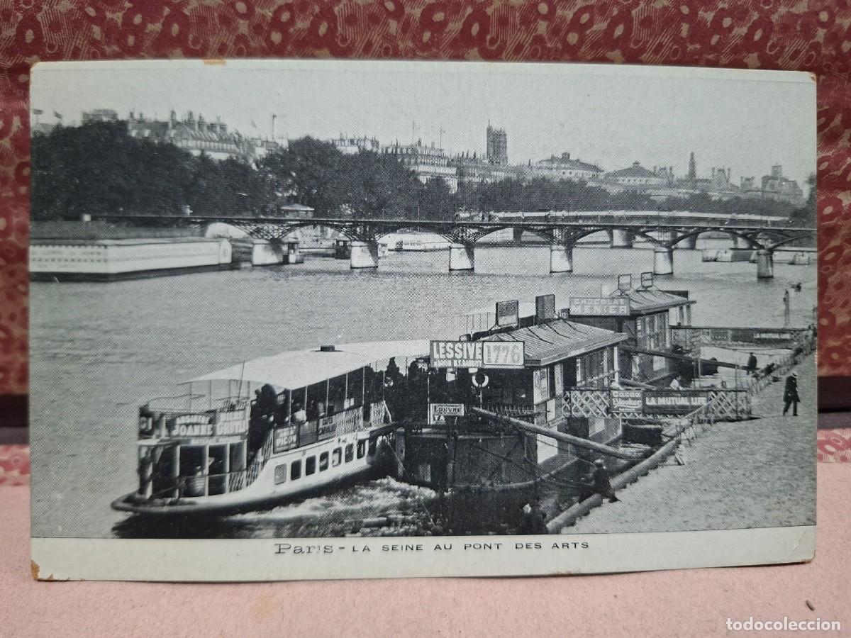 Postales: ANTIGUA POSTAL BARCOS SOBRE EL SENA PARIS FRANCIA