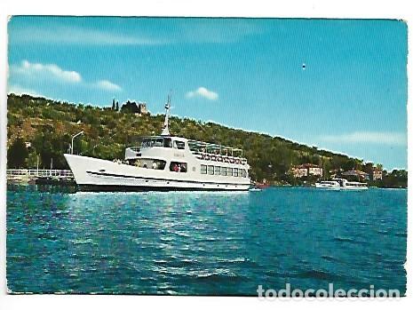 Postales: MOORING OF THE MOTOR-SHIP &rdquo; PERUGIA &rdquo;.- LAGO TRASIMENO.- UMBRIA - PERUGIA / ITALIA