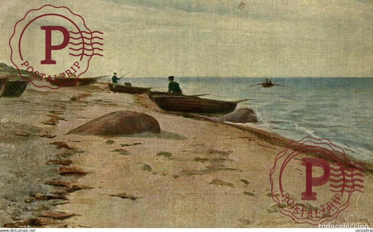 Postales: DEUTSCHE K&Uuml;NSTLER Nr 1024 PROF. M. WILBERG: HEIMKEHRENDE FISCHER BARCOS BOAT BATEAUX