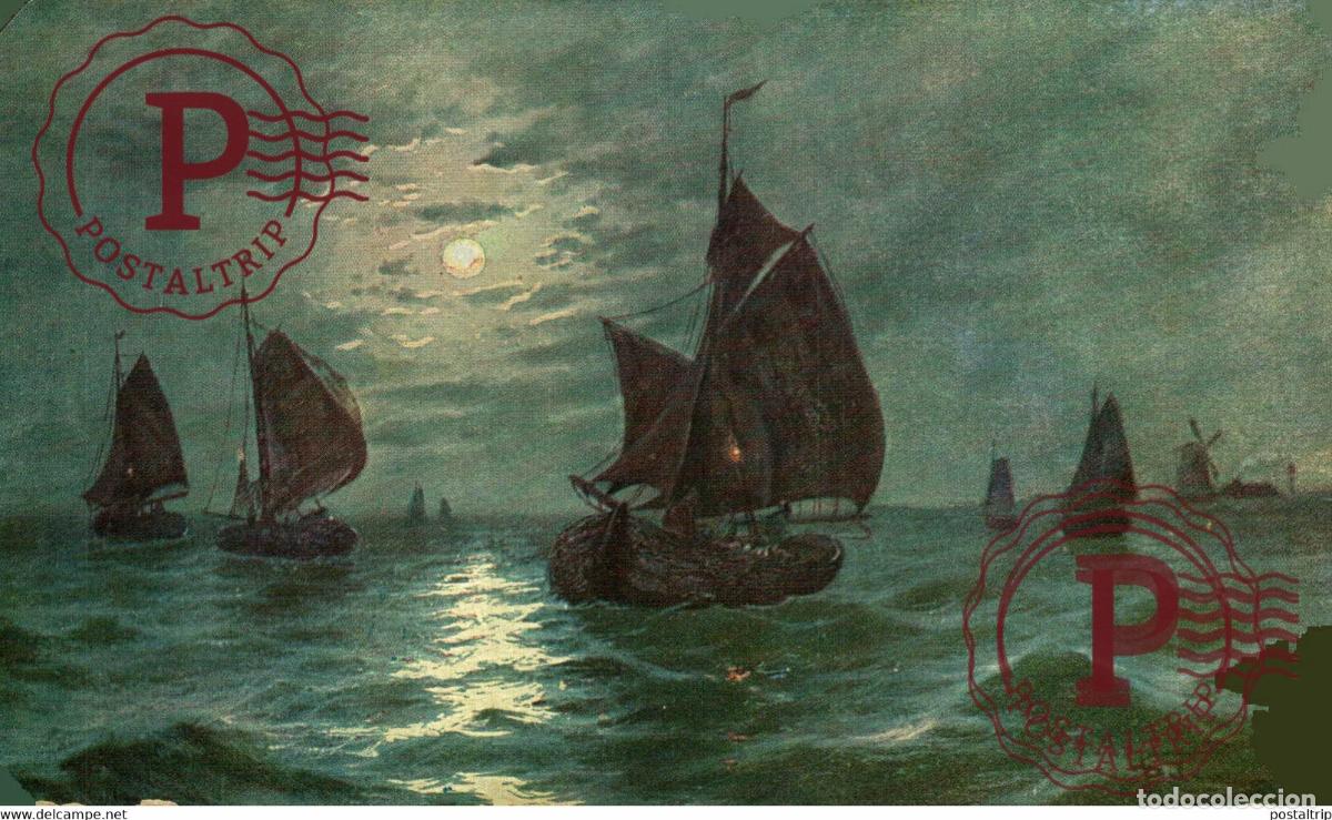 Postales: ILLUSTRATION P&Ecirc;CHEURS FISHER BARCOS BOAT BATEAUX