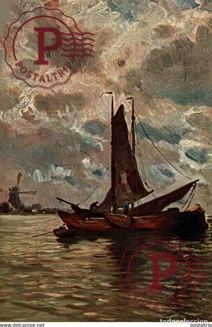 Postales: ILLUSTRATION Nr 1632 AN DER WASSERKANTE KUNSTVERKAG RENN & LINZEN CASSEL BARCOS BOAT BATEAUX