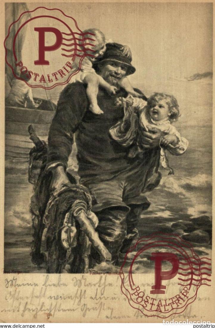 Postales: FISCHER HEIMKCHR ILLUSTRATION BARCOS BOAT BATEAUX